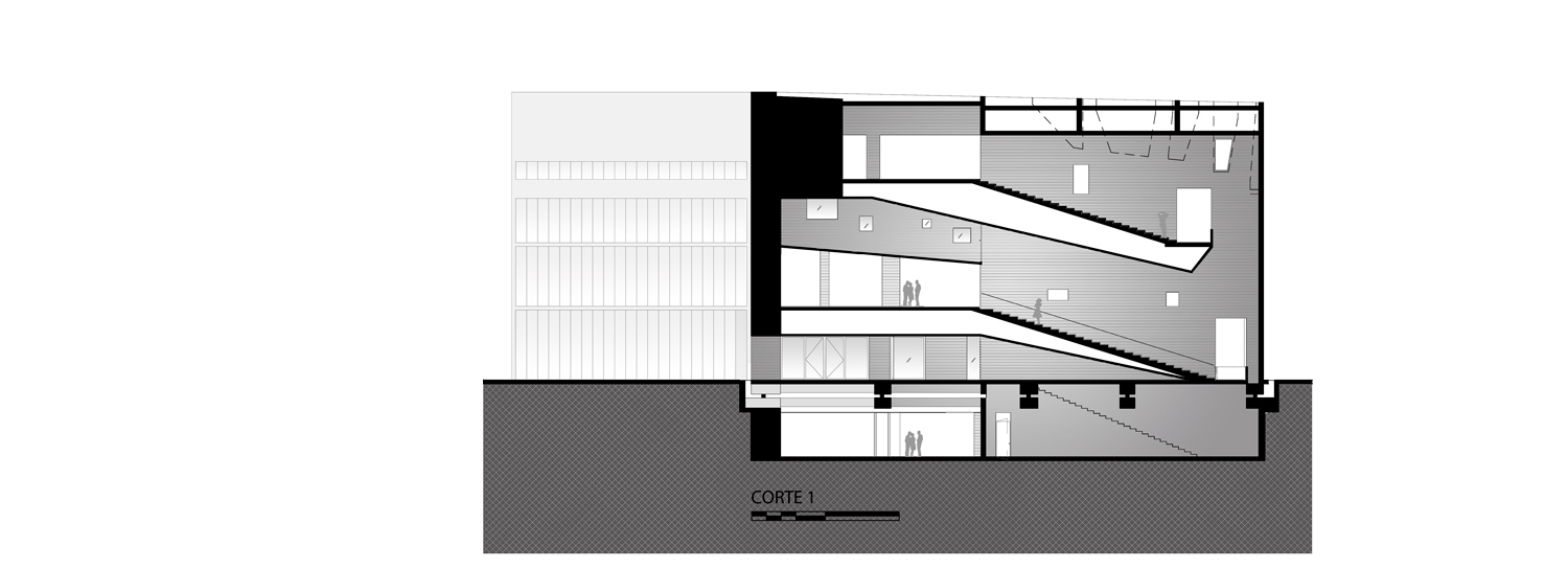 Sección. © Llosa Cortegana arquitectos