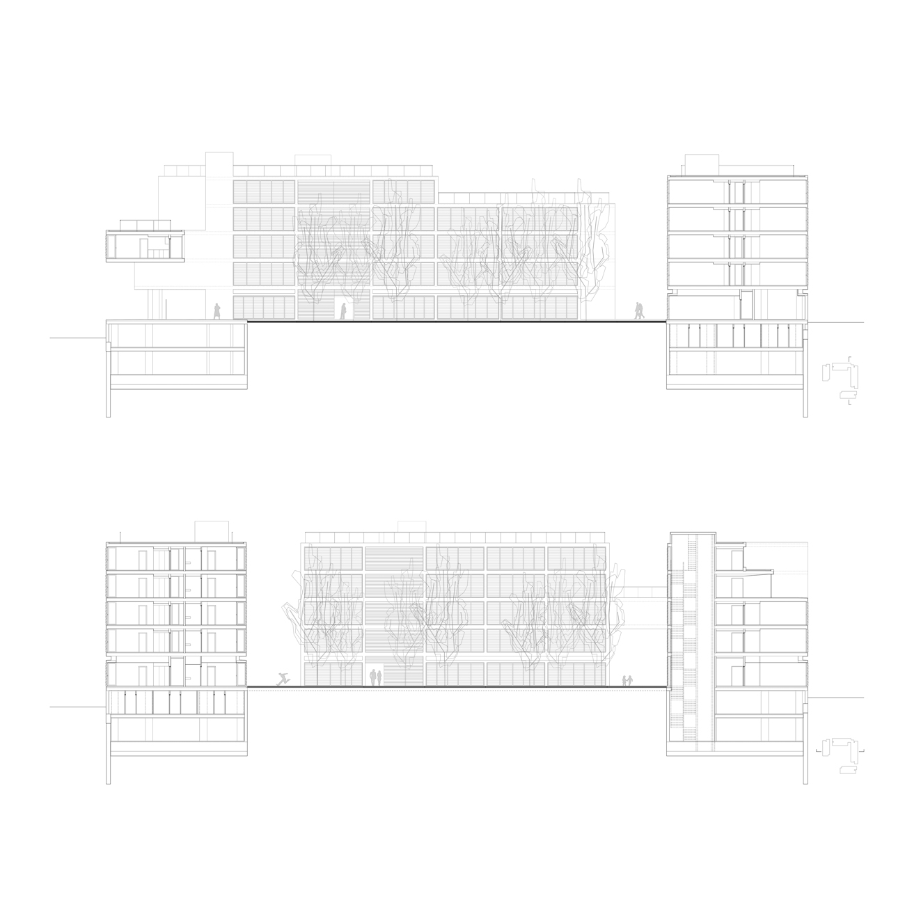 Secciones. Imagen: Olalquiaga Arquitectos